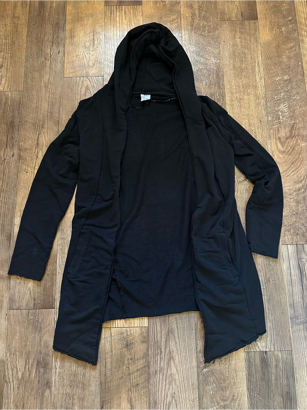 H&M Black Hooded Open Cardigan